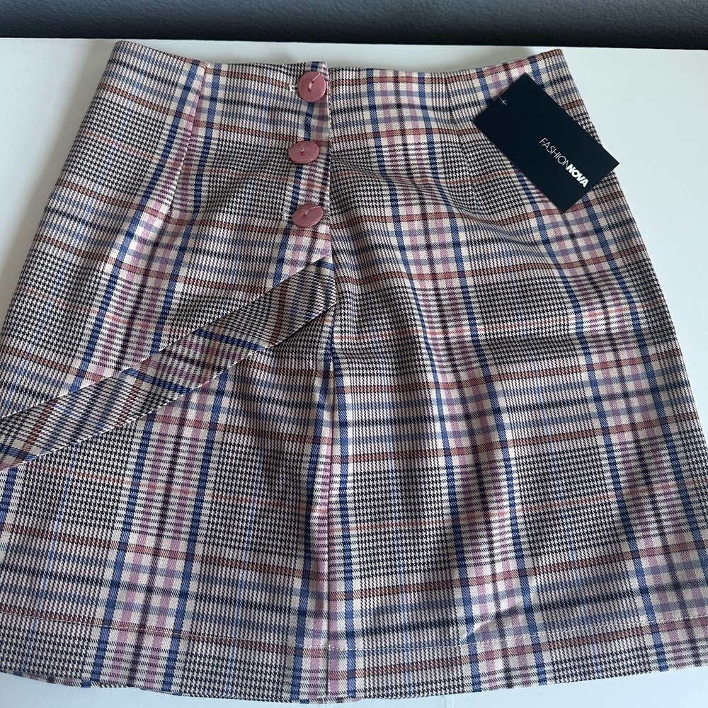FashionNova All Plaid Out skirt
